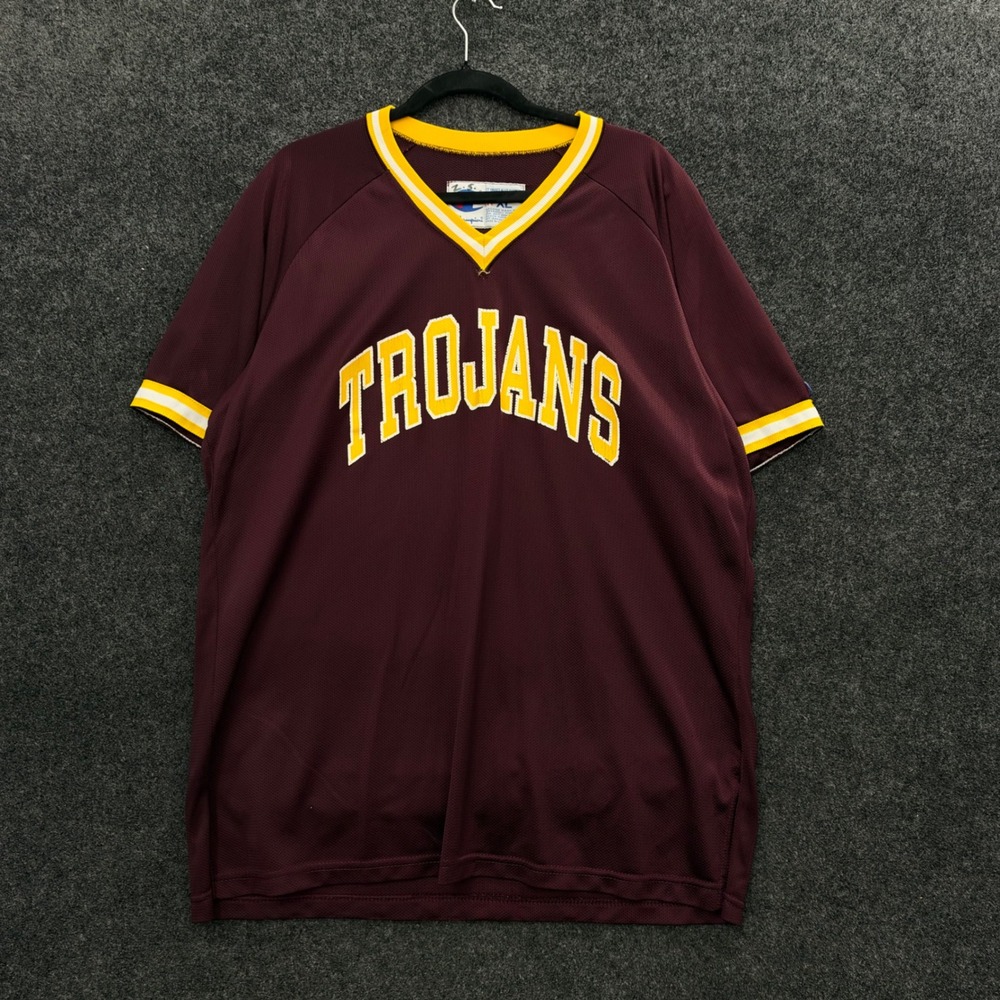 Vintage 90s Champion USC Trojans Mesh Jersey Maroon XL Made in USA